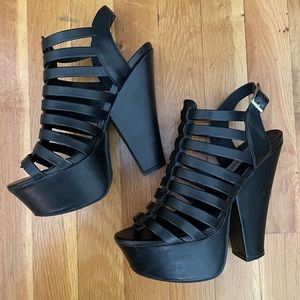 Steve Madden Black Heel Sandals